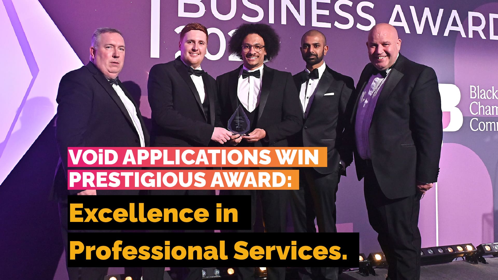 VOiD Applications Win Prestigious Professional Service Award at the Black Country Chamber of Commerce Awards 2023